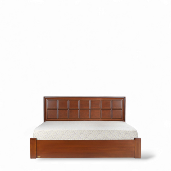 image of Folia Double Bed W 180 with wooden head board