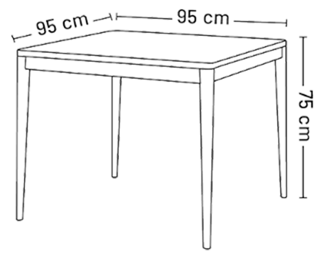 image of Madison dining table for 4