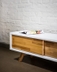 image of Armada white small TV stand
