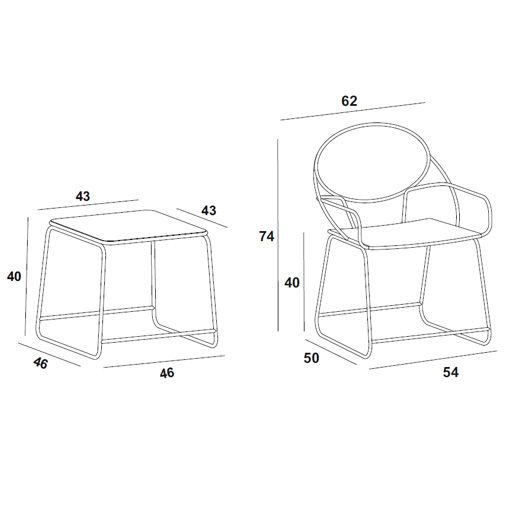 image of Panda chair with puff