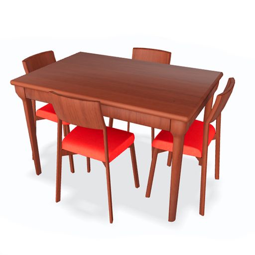 image of Sezar Dining Set 4 Seater