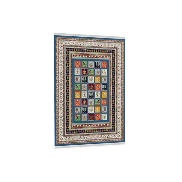 image of Gabrh Pattern Rug-blue-code 208