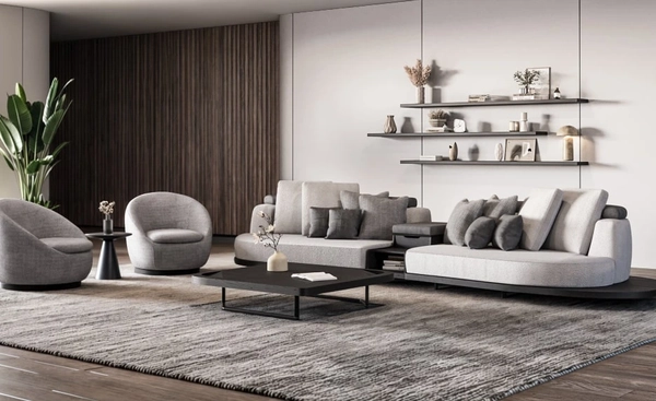 image of Hina six seater sofa with middle table