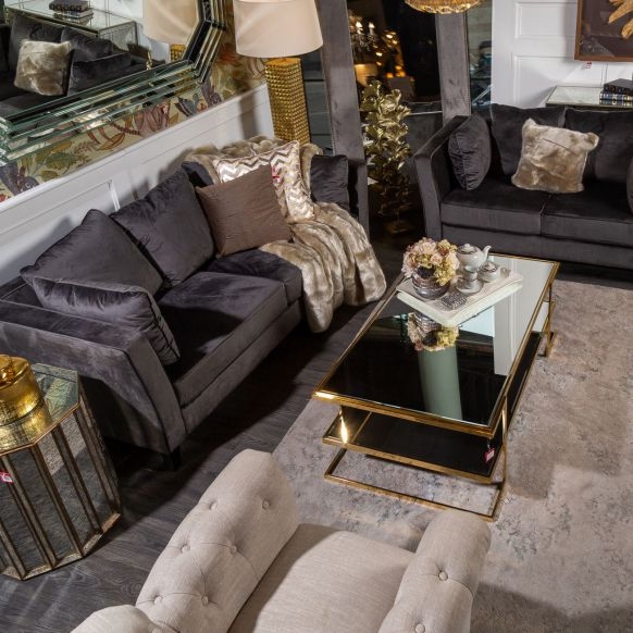 another image of LOOS sofa 3 dark grey 660378