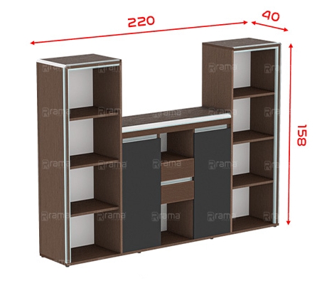 تصویر کتابخانه کنسول سه تکه ارگوت