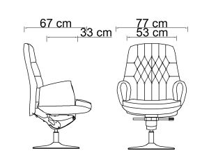تصویر مبل گردان رویال R2090