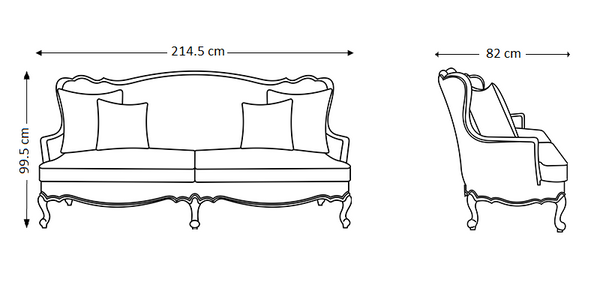 image of Delan Neoclassic Sofa Set