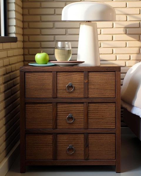 image of Bento Walnut bed side drawer