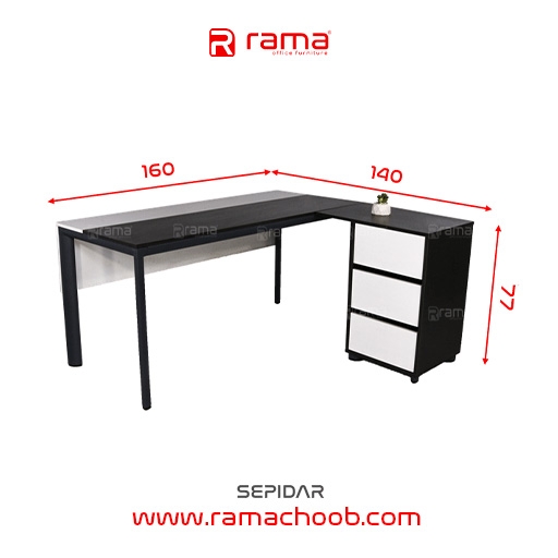 تصویر میز کارمندی سپیدار