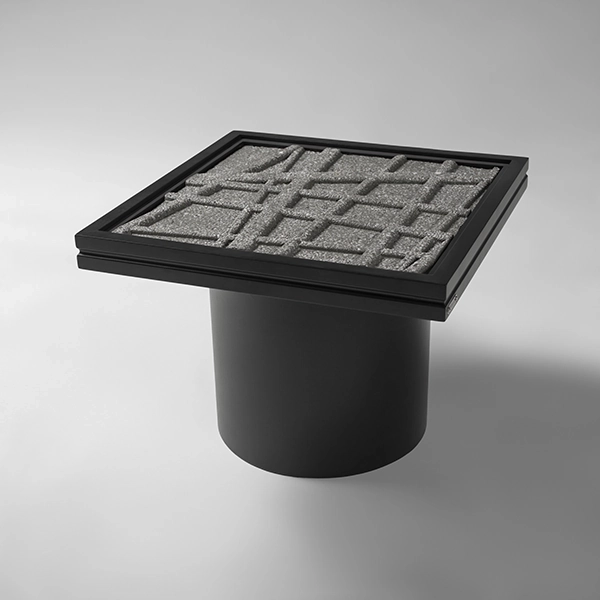 تصویر میز کنار مبلی بتنی پایه گرد تصویر میز کنار مبلی بتنی پایه گرد