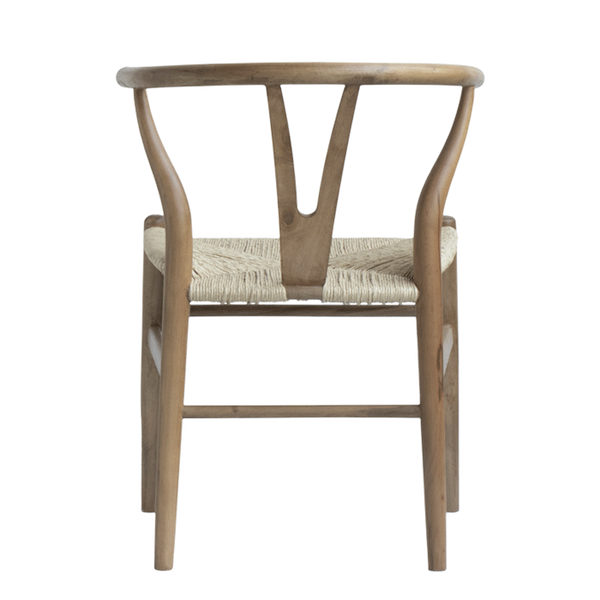 تصویر صندلی Wishbone وگنر کف کنف