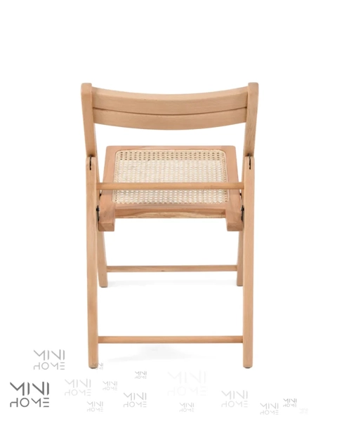 تصویر صندلی چوبی حصیری Zen