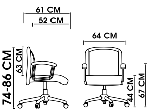 تصویر صندلی کارمندی جنیوس K280