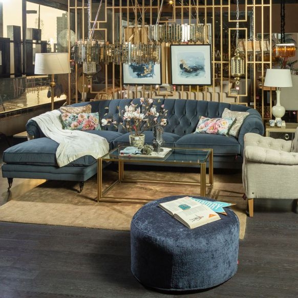 image of LOUIE sofa 2.5 + chaise lounge Left d.grey 660476