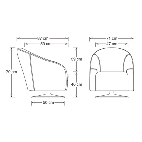image of RODENA 1-B Office Sigle Sofa