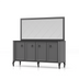 image of Black Chester Console with 4doors and Mirror