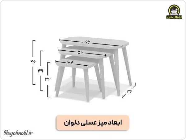 تصویر میز جلو مبلی و عسلی دلوان