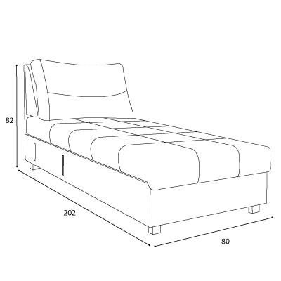 image of Soda Lounge Sofa-80cm