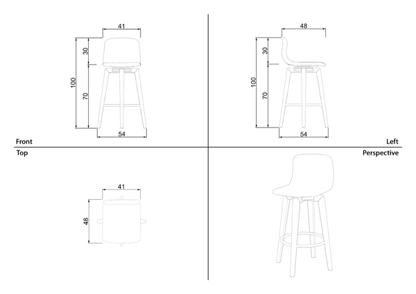 image of Elena turning bar chair