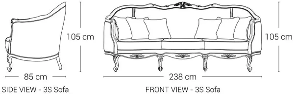 image of Dorian Triple Sofa