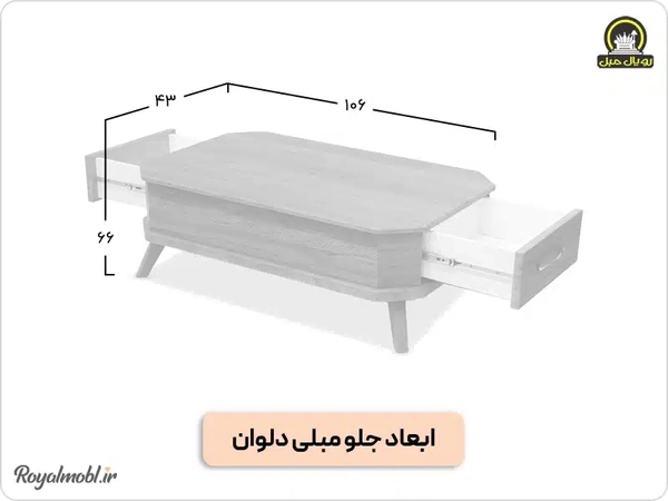 تصویر میز جلو مبلی و عسلی دلوان