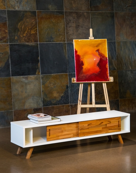 another image of Armada white large TV stand