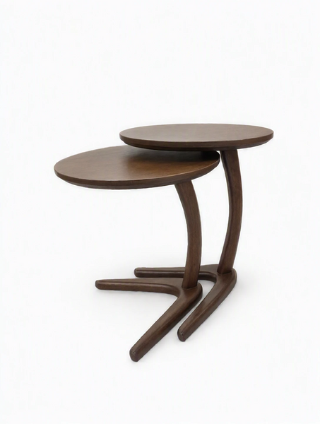 image of Side table with curved legs