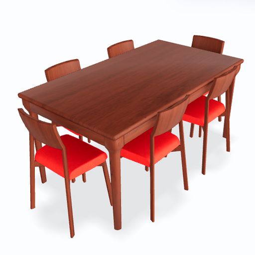 image of Sezar Dining Set 6 Seater