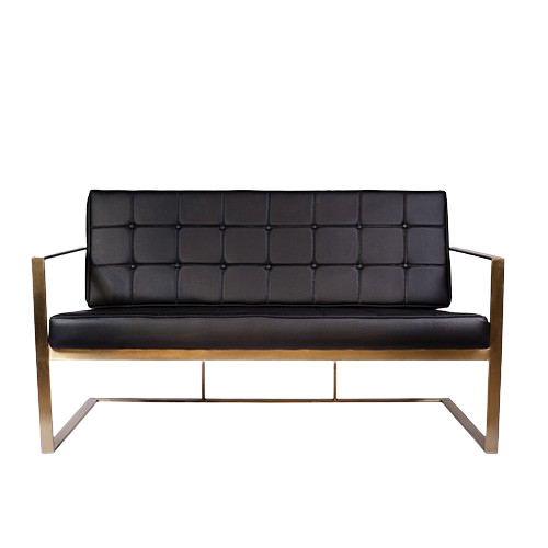 تصویر مبل اداری نیم ست طلایی هرمس بدون جلو مبلی