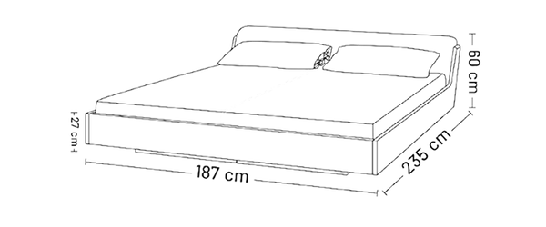 image of Whisper double bed 180