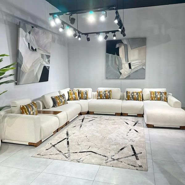 image of Romani L Sofa Minimal Modern Style