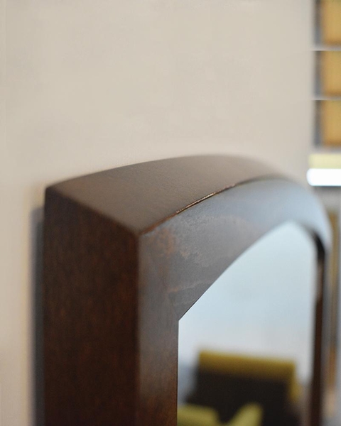 image of Arc Walnut mirror