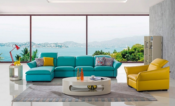 تصویر مبل ال چرم طبیعی AFS-1283