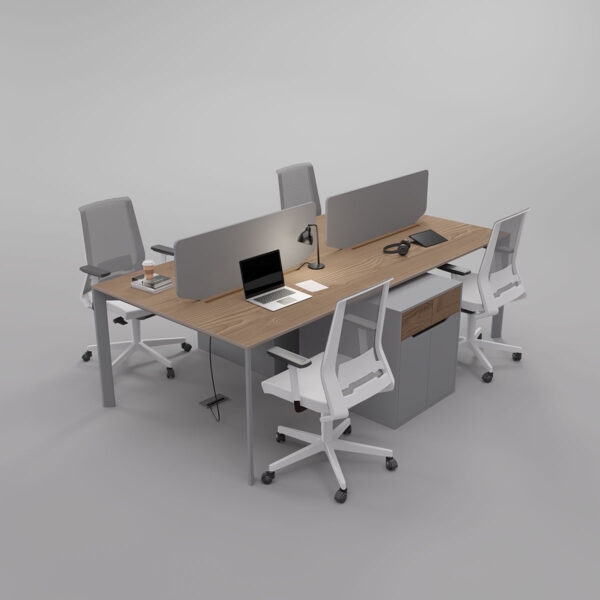 تصویر میز کارگروهی ۴ نفره Petra مدل WF4