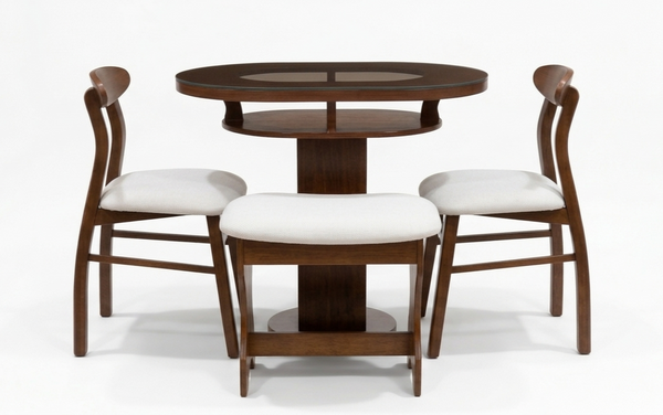 image of Pillar Oval Dining Set for 3