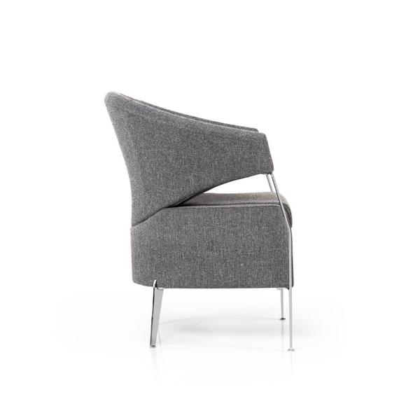 تصویر مبل تک نفره الکا پایه کروم