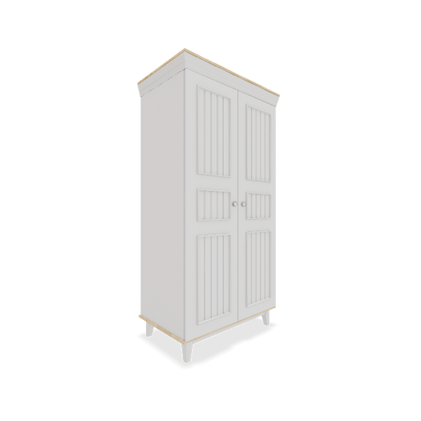 image of Monteh 2Door Closet-kitami white