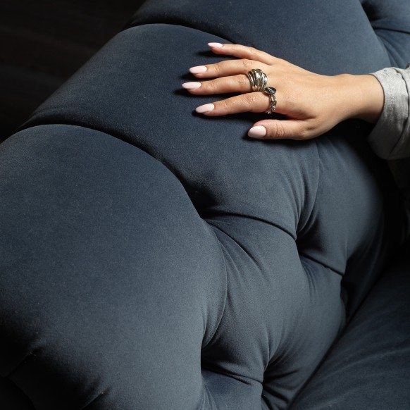 image of LOUIE sofa 2.5 + chaise lounge Left d.grey 660476