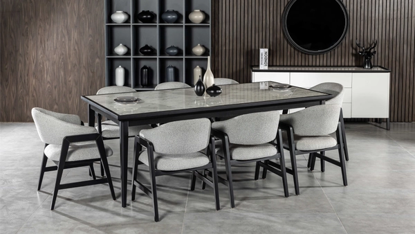 تصویر میز غذاخوری 8 نفره آلدورا تصویر میز غذاخوری 8 نفره آلدورا