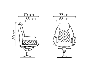 تصویر مبل گردان رویال R2090G