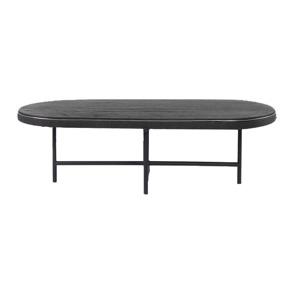 image of Oval Coffee Table with Iron Base