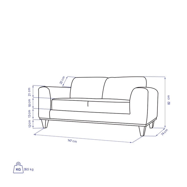 image of Toya double sofa