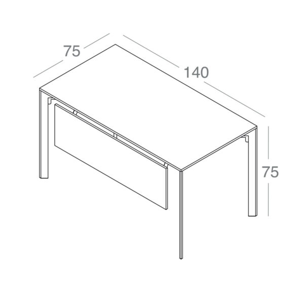 تصویر میز کارمندی Petra مدل S