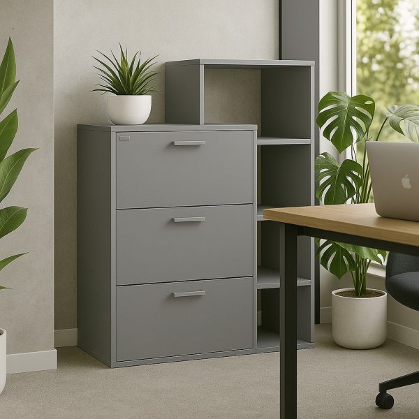 تصویر فایل ۳ طبقه قفسه دار