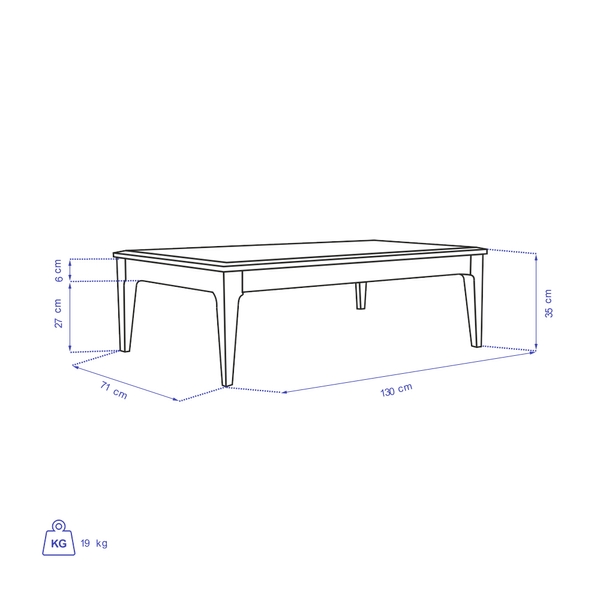 image of Toya rectangular coffee table