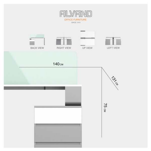 تصویر میز کارگروهی ۲ نفره Medusa مدل WF2