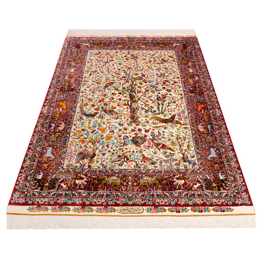 image of  Qom Handwoven Rug Code 8426