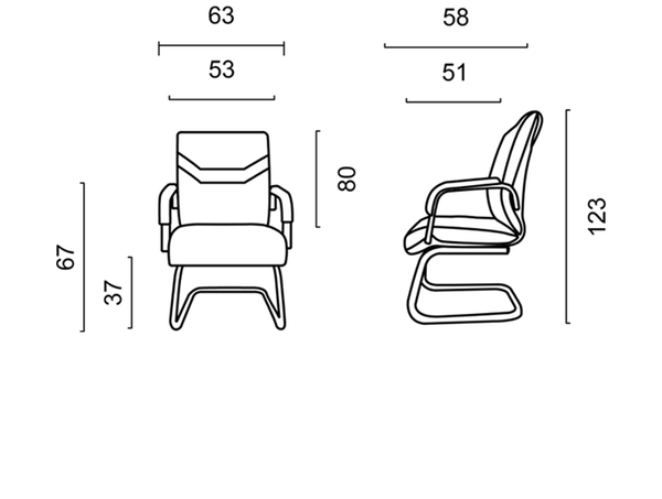 تصویر صندلی کنفرانسی تترا