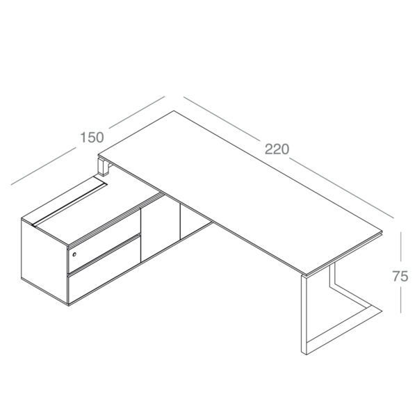 تصویر میز مدیریتی Golden Nova مدل ML
