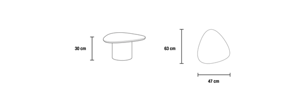 تصویر میز کنار مبلی پلی کوتاه